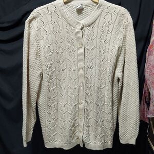 Haband! Button down cardigan sweater size medium (InvW 125)